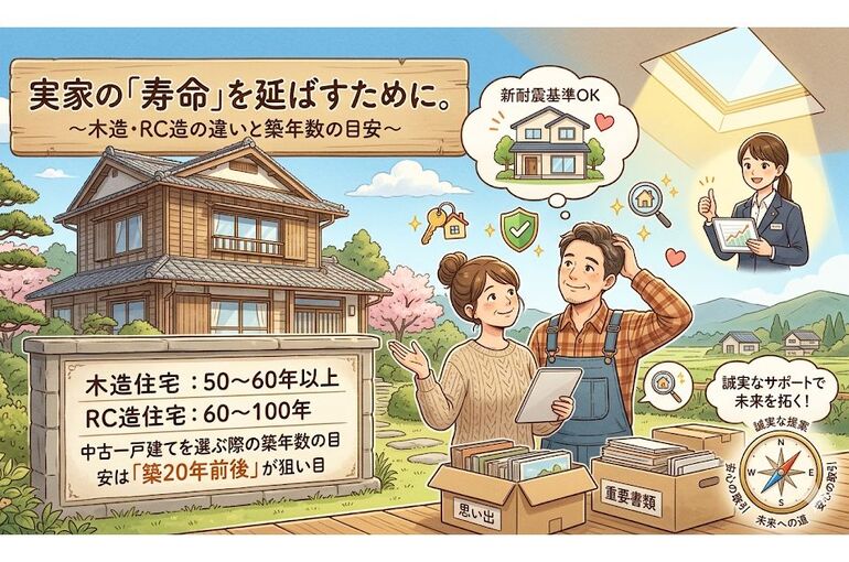 不動産購入における建物寿命のイメージ